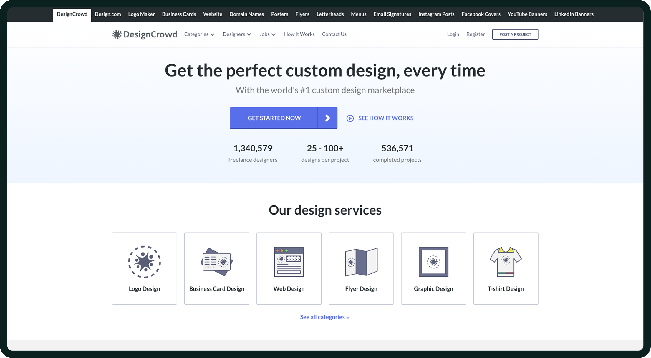DesignCrowd Homepage