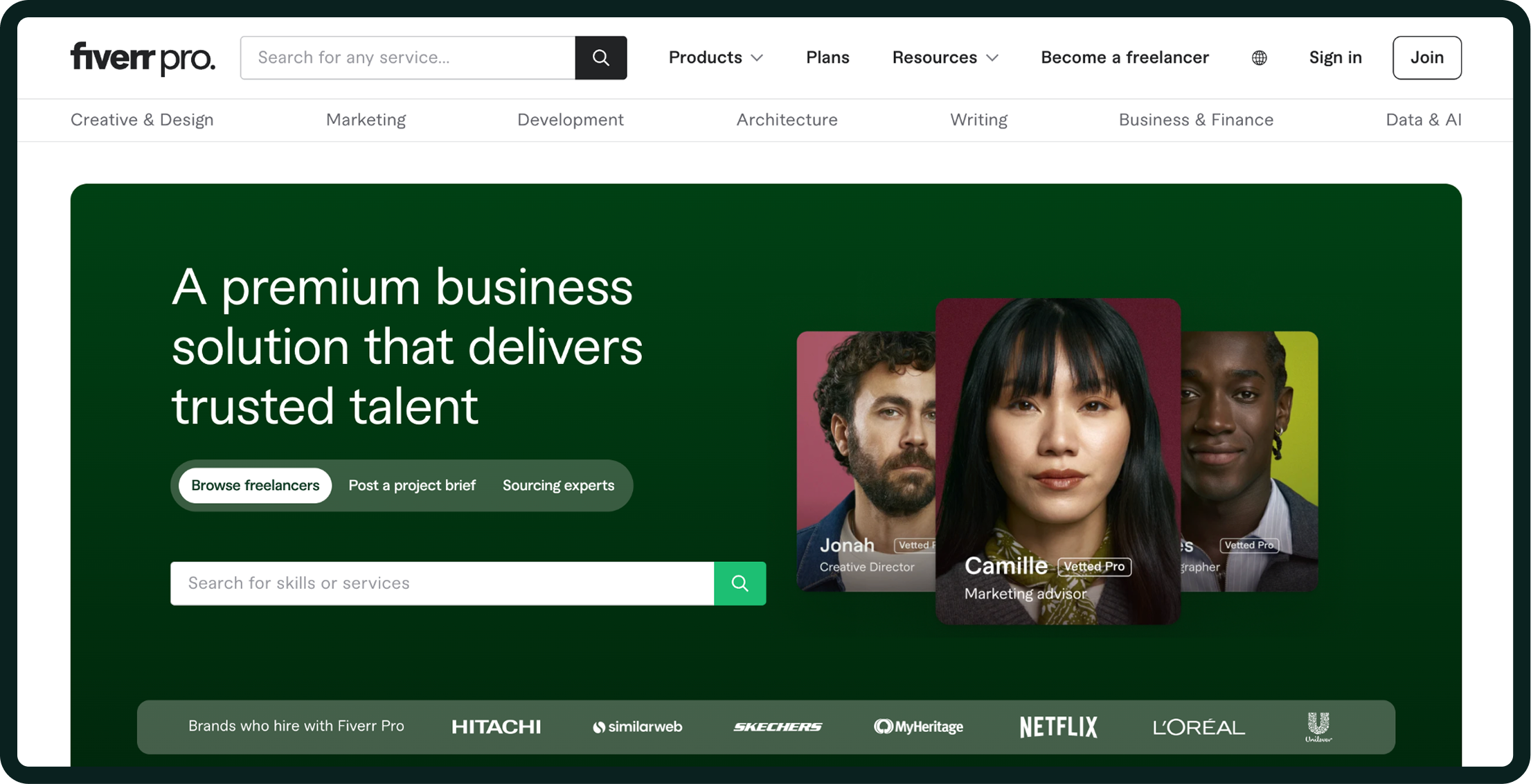 Fiverr Homepage