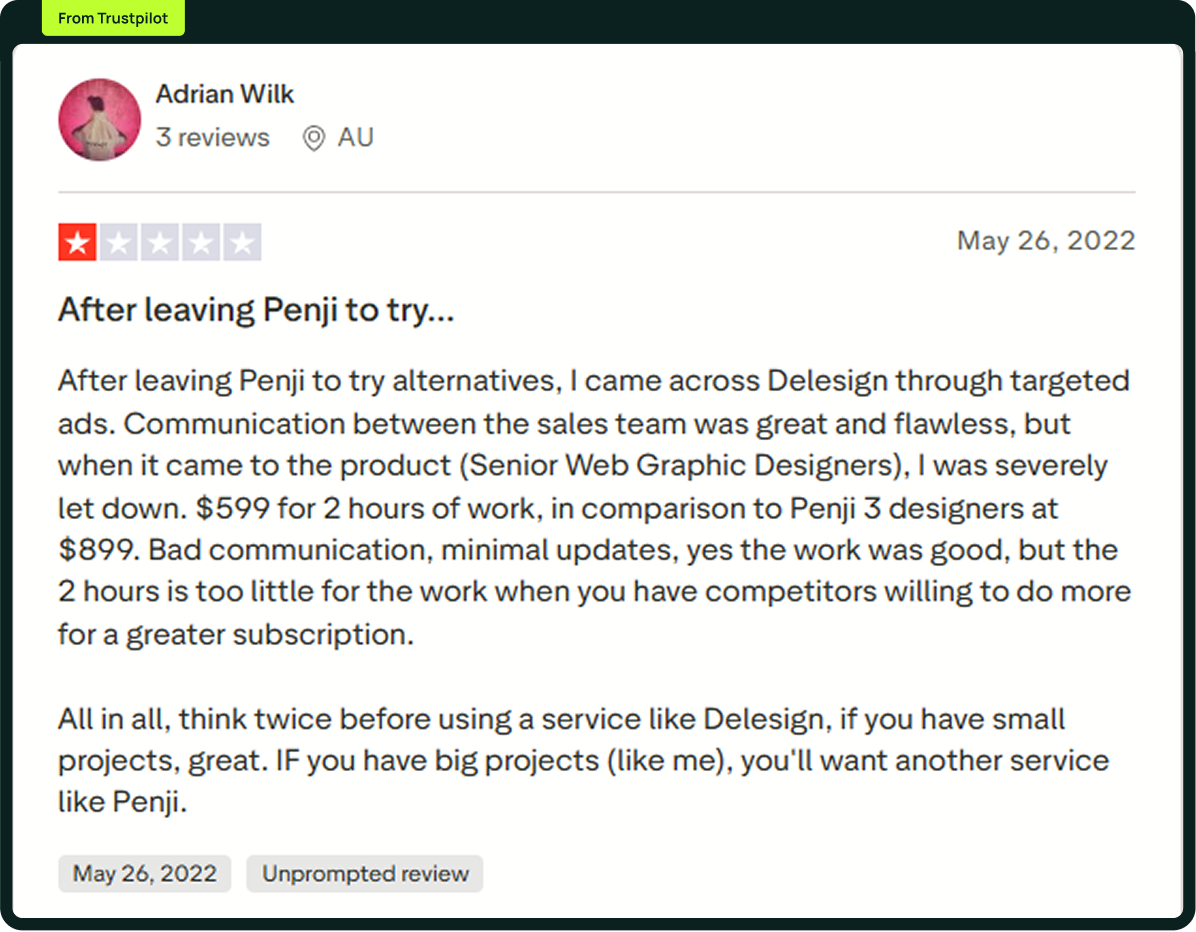 Trustpilot review
