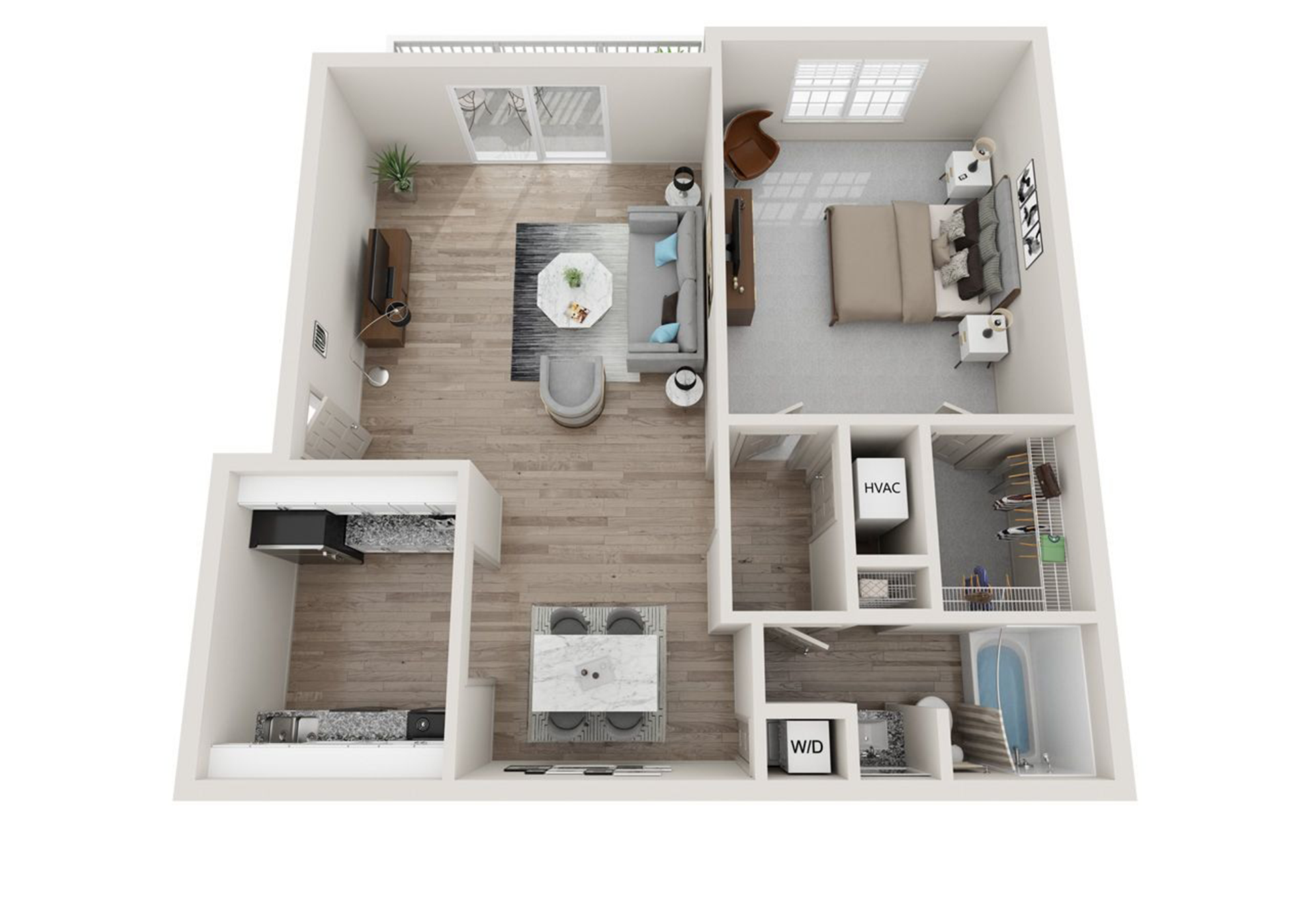floor plan layout 1X1