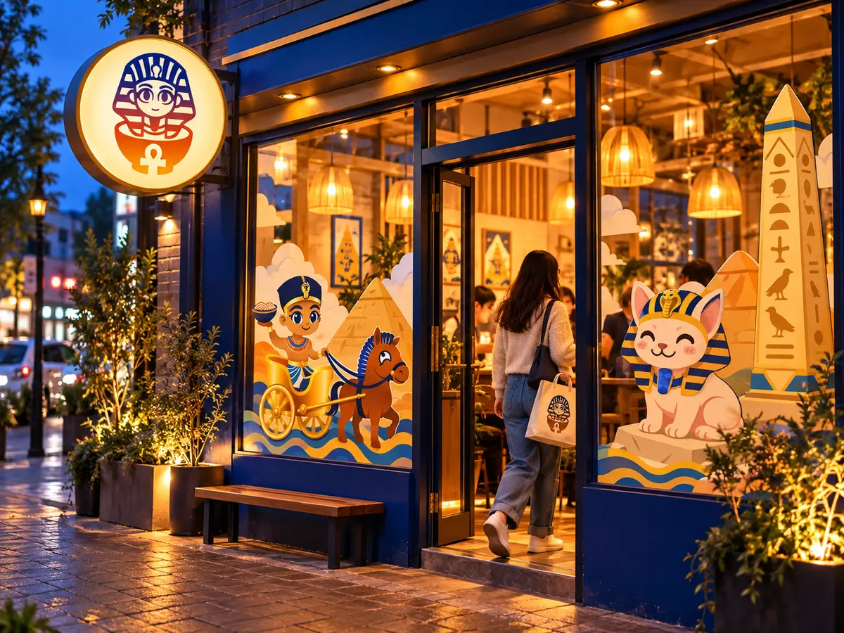 Chibi Anime Tutenramen storefront at night