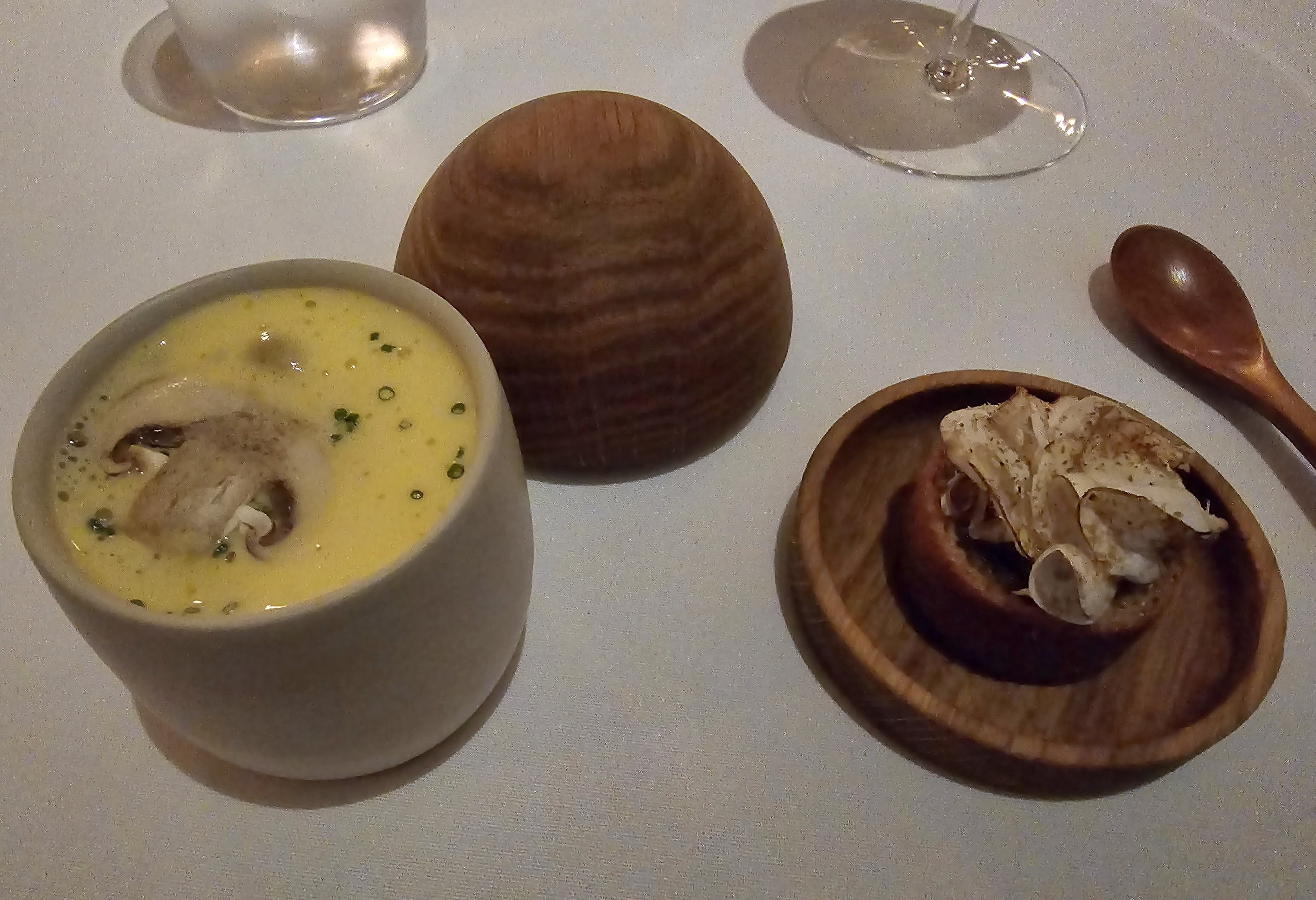 Soup with its wooden lid