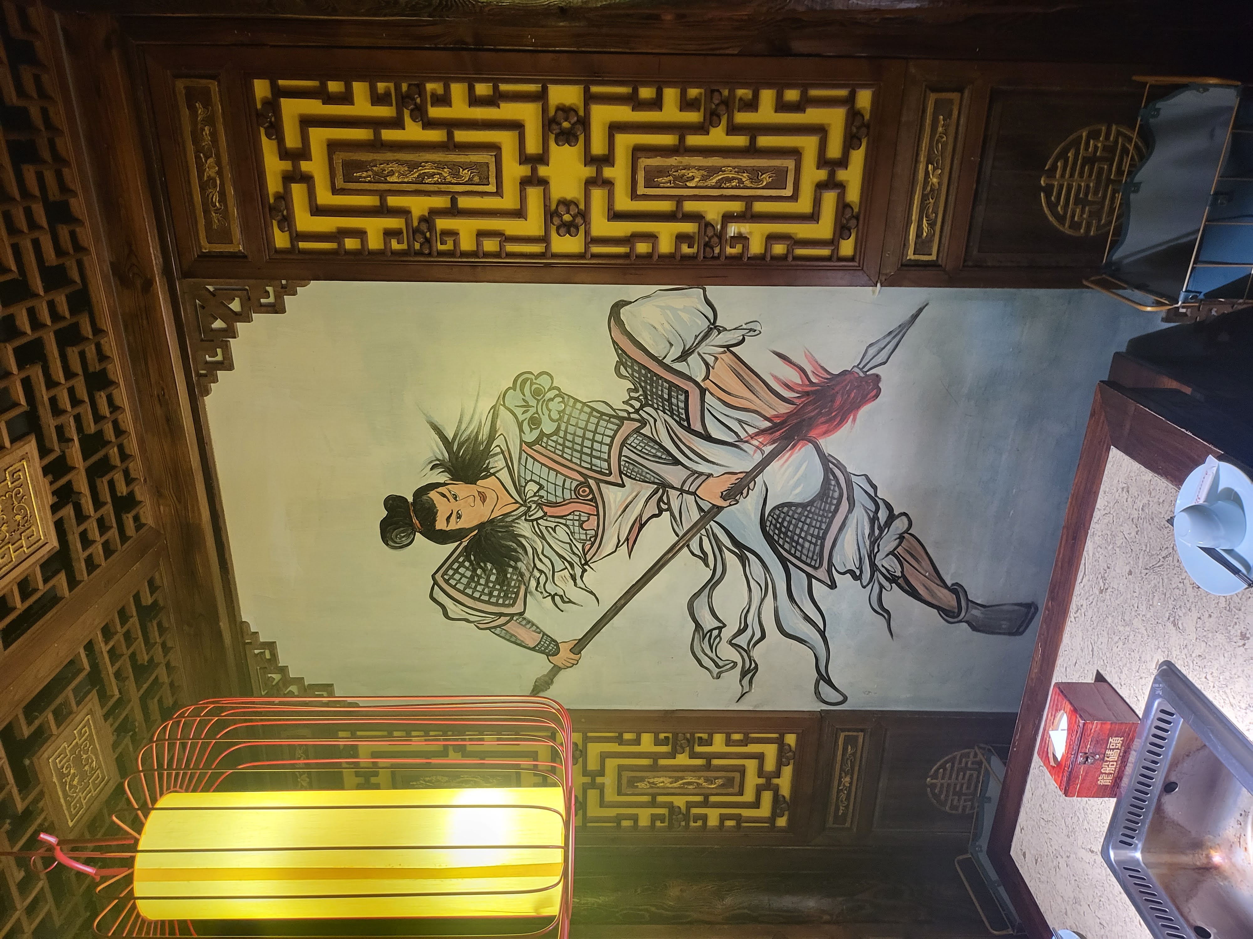 Zhao Yun in white armor carrying a spear