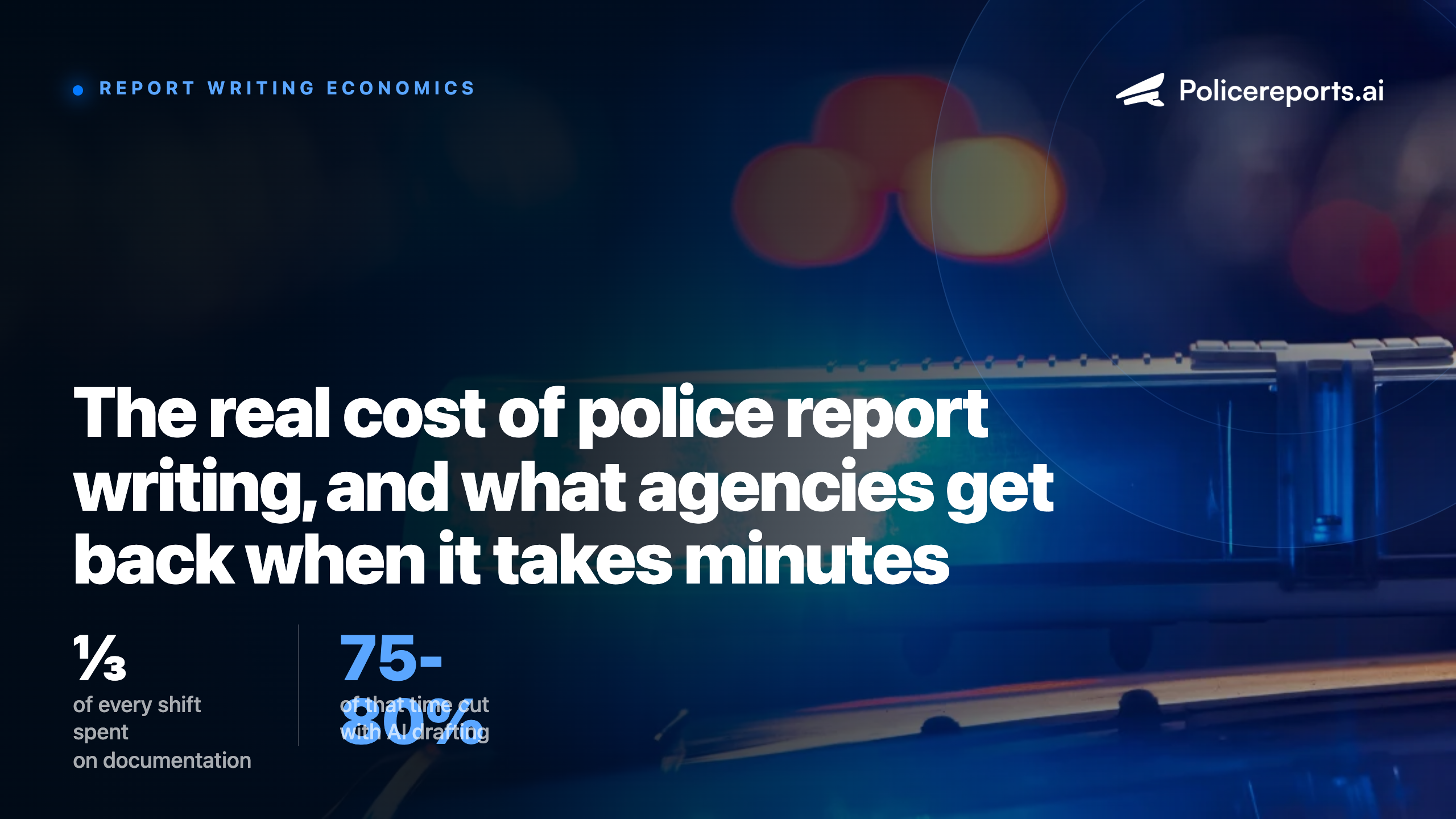 The Real Cost of Police Report Writing in 2026 (And How Agencies Are Cutting It by 80%)