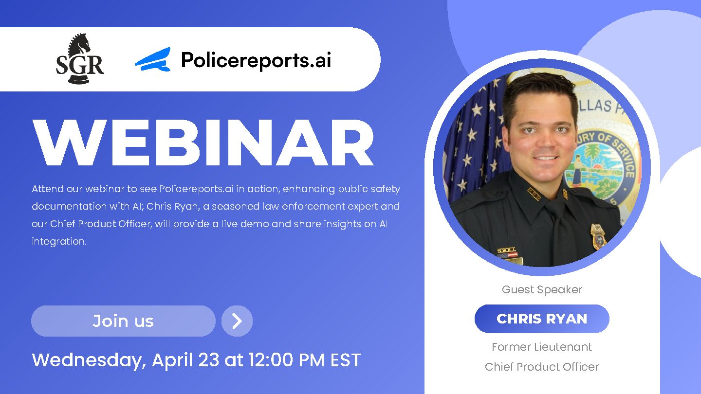 Our Upcoming Webinar: How AI is Transforming Public Safety Documentation