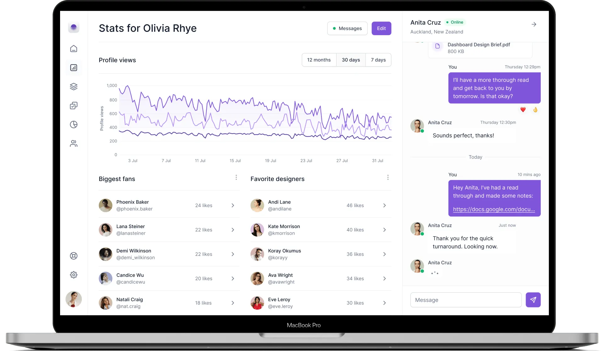 Image of macbook with implemented software