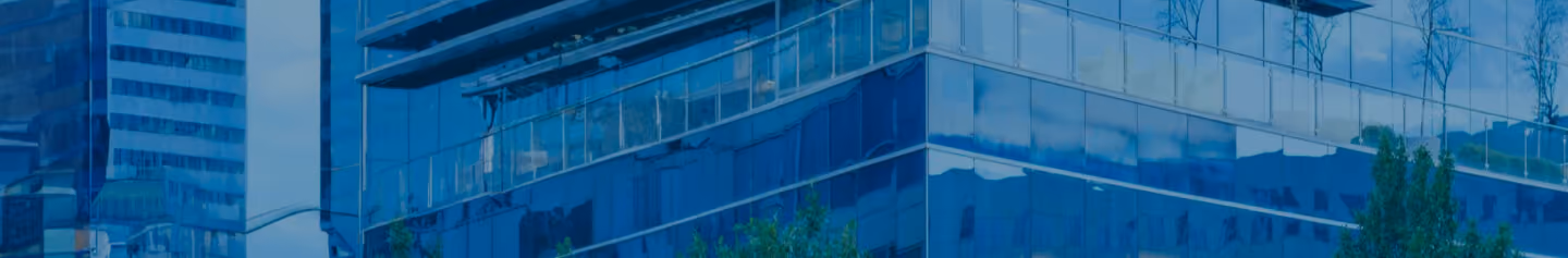 Modern glass office buildings exterior