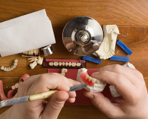 technician at dental lab