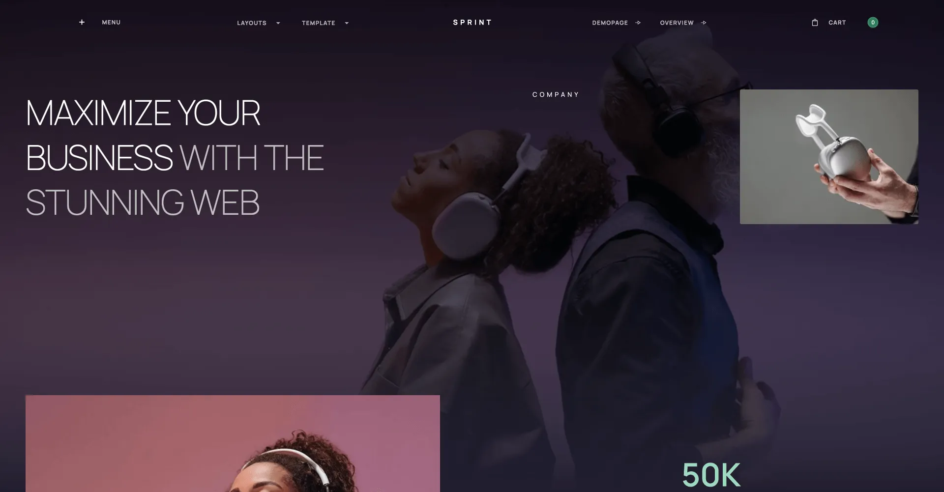 Sprint - UI Kit Webflow template screenshot