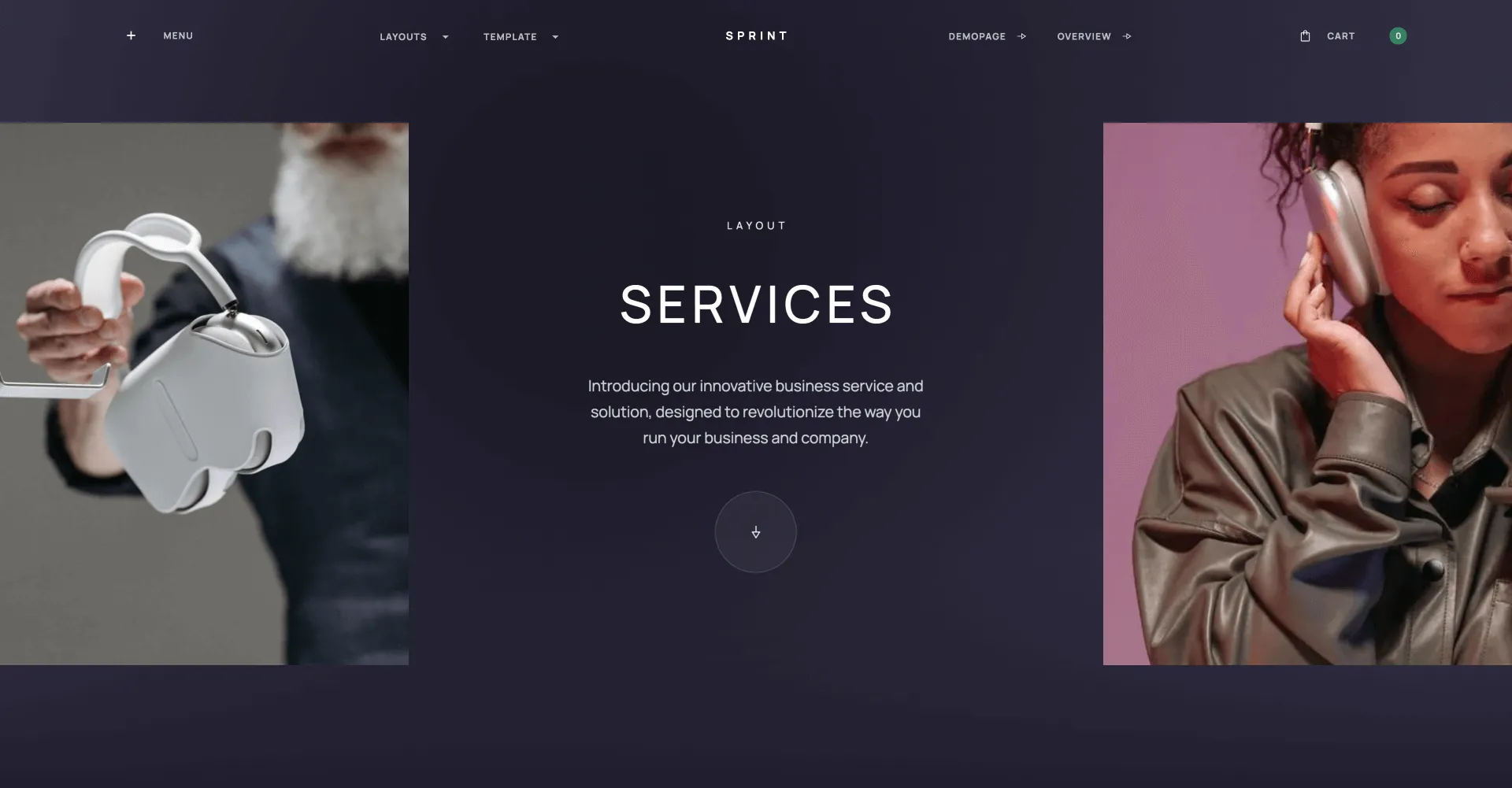 Sprint - UI Kit Webflow template screenshot
