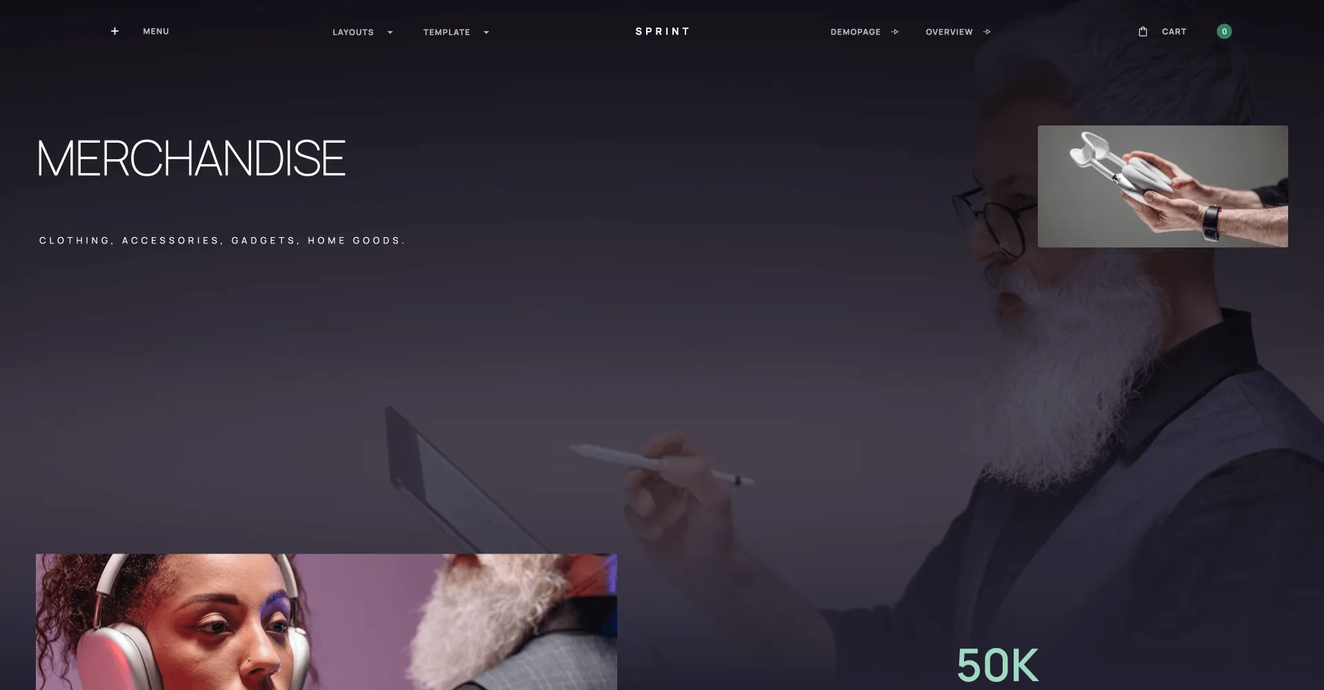 Sprint - UI Kit Webflow template screenshot