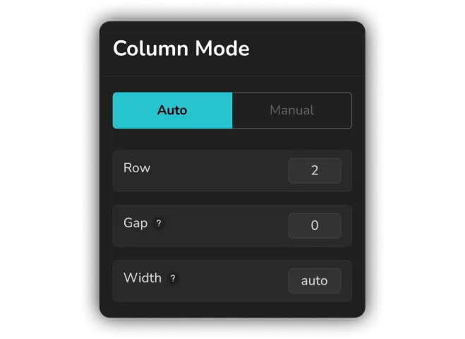 Adjustable feed size