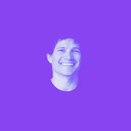 Jean Massad, founder of Konpo, smiling, in purple duotone.