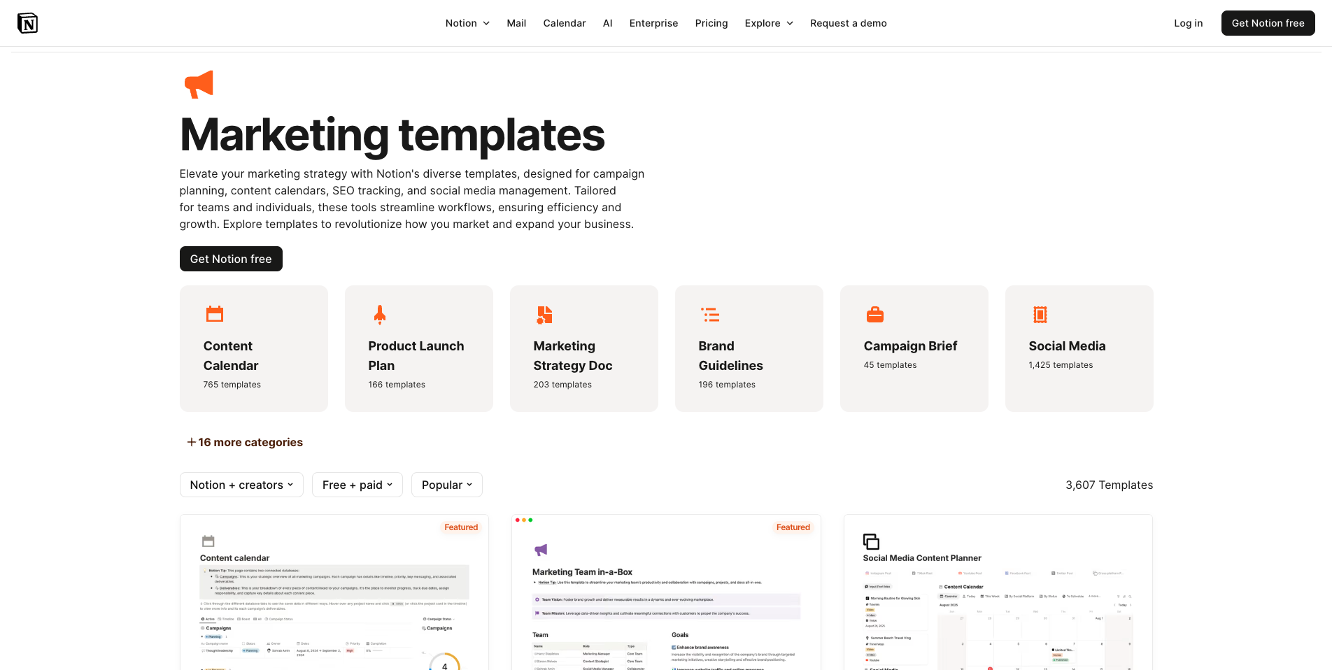 example of notion templates