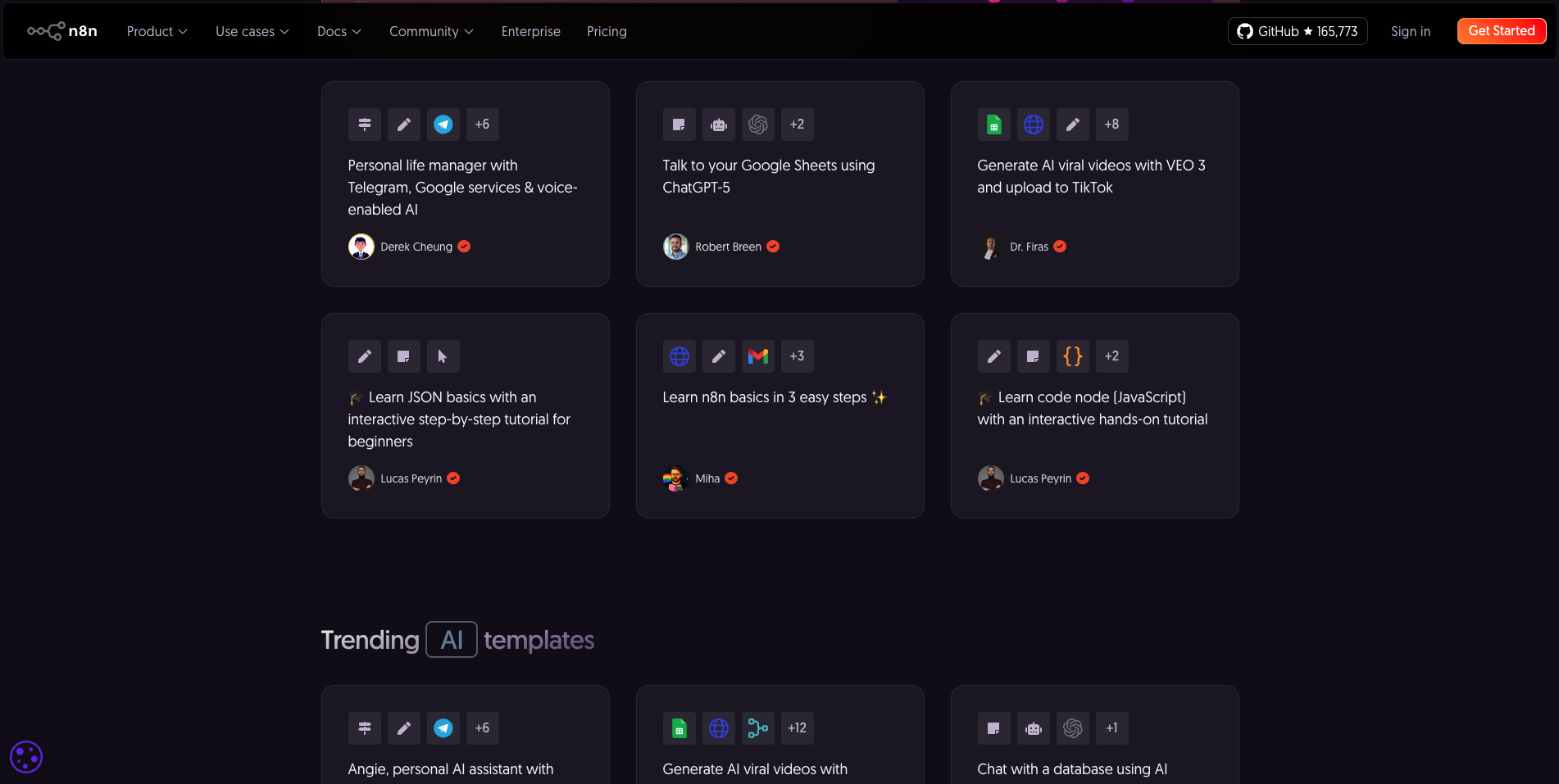 N8N templates example