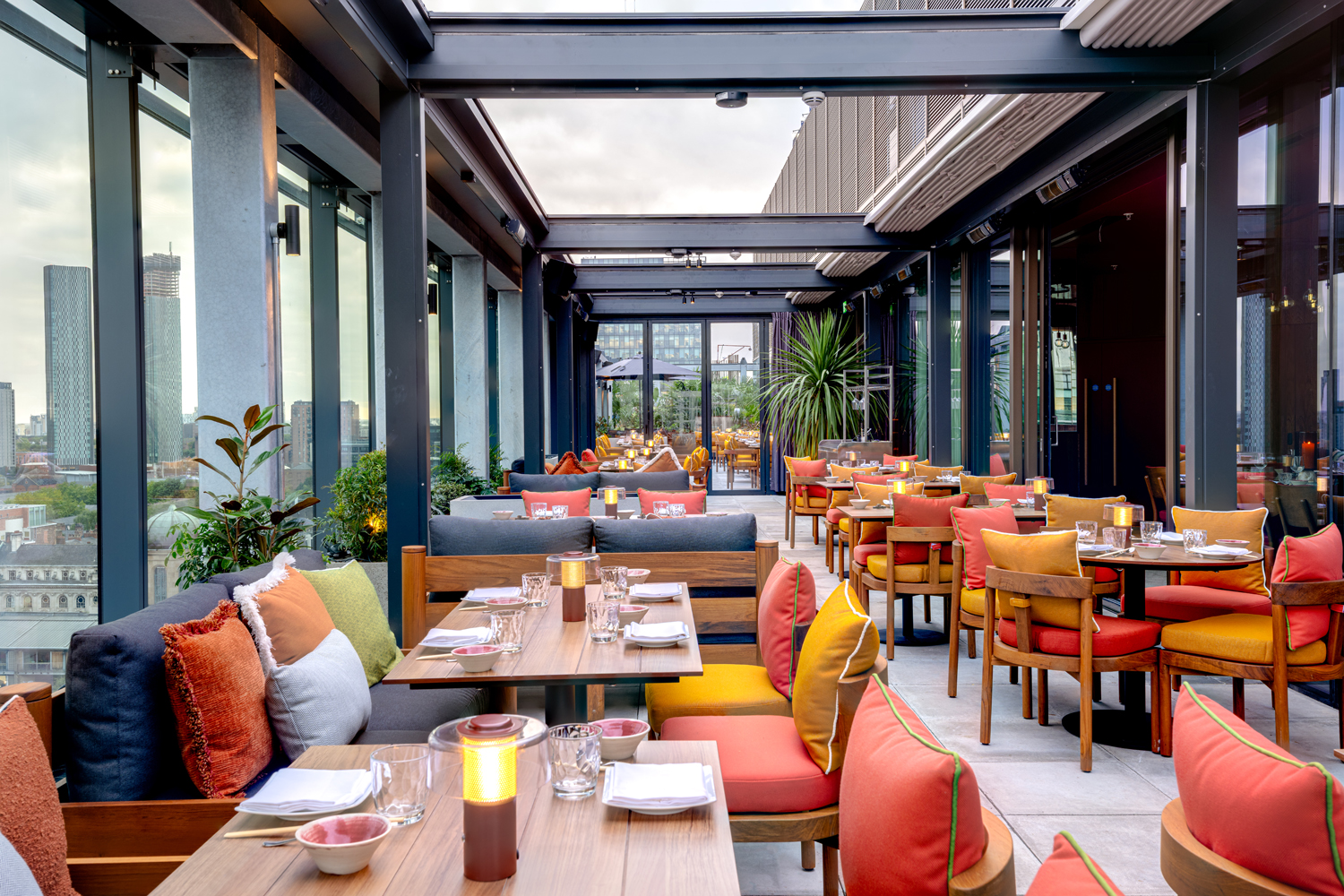 Chotto Matte's dining terrace at St Michael's, Manchester