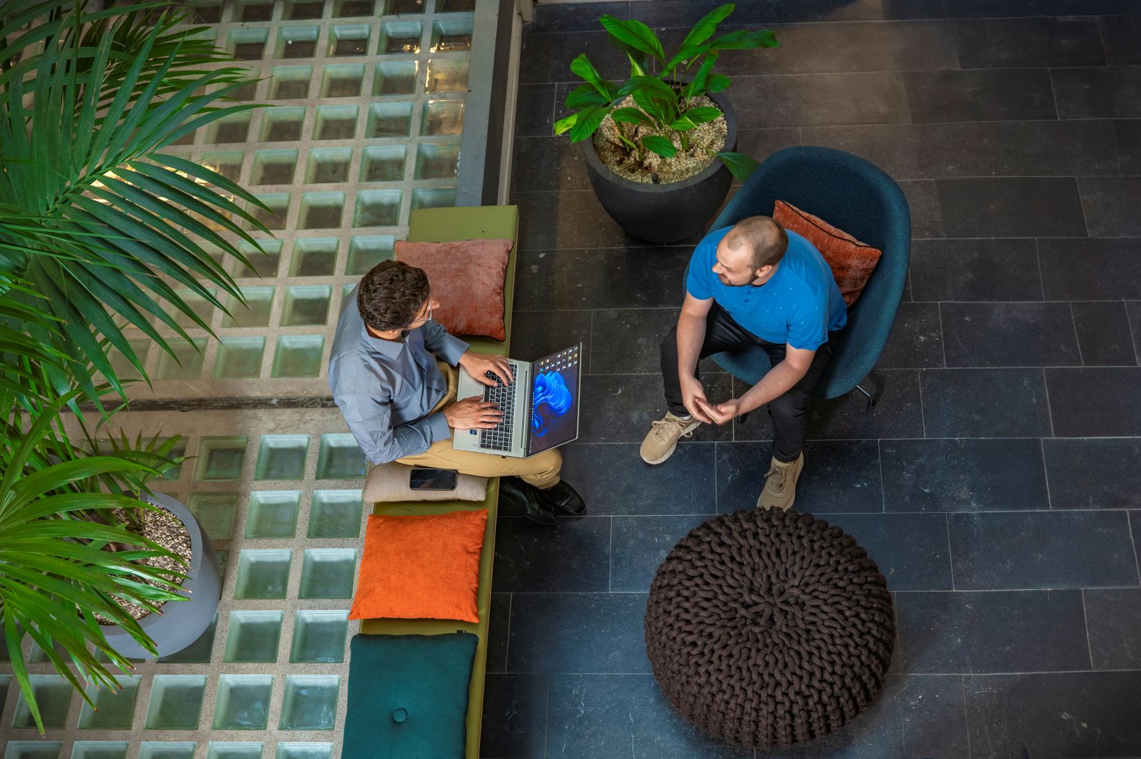 Woman holding tablet