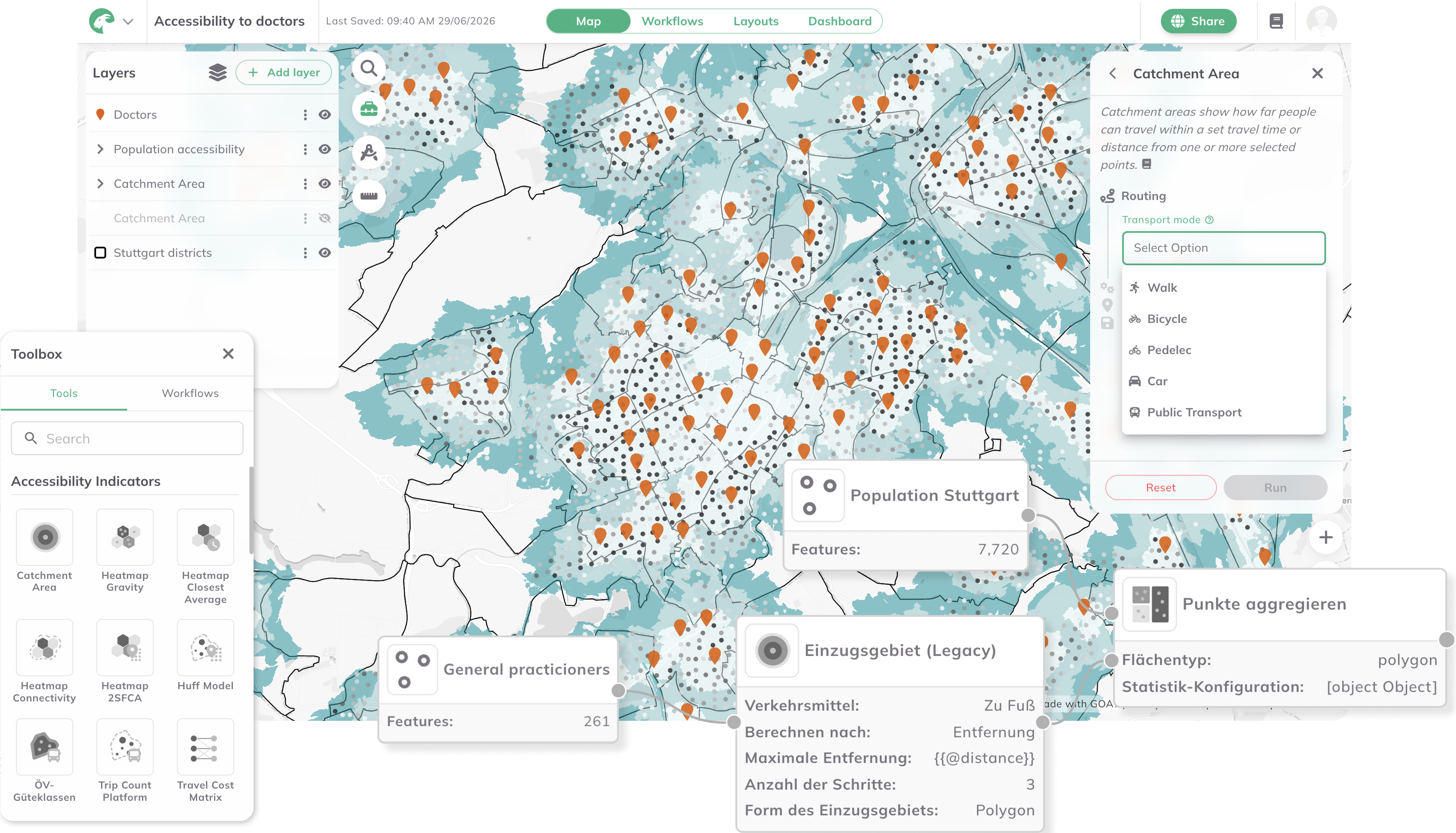 Running a spatial analysis in GOAT