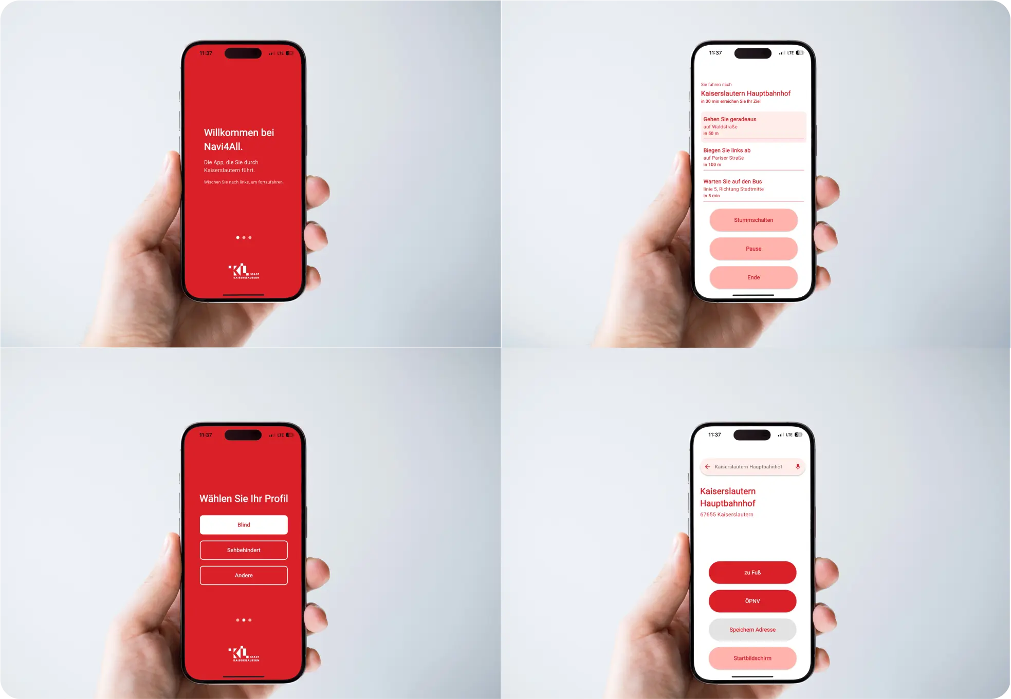 Navi4all – Pilot-Navigations-App für die Stadt Kaiserslautern