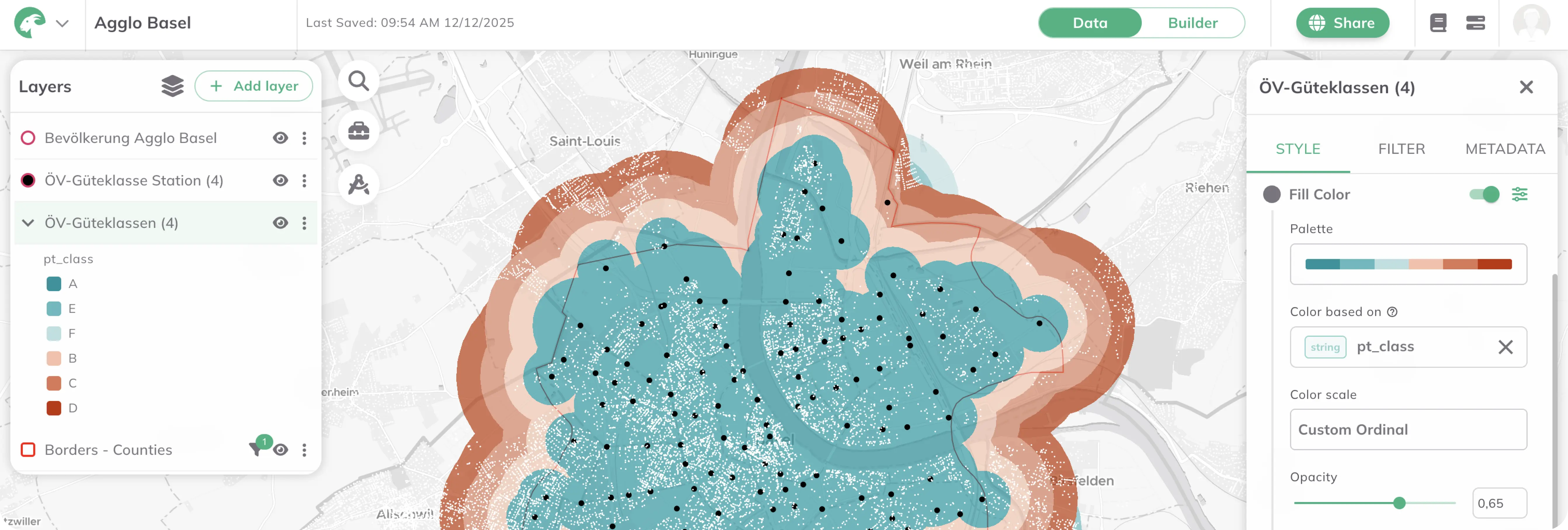 Cross-border analyses with the WebGIS GOAT at Agglo Basel