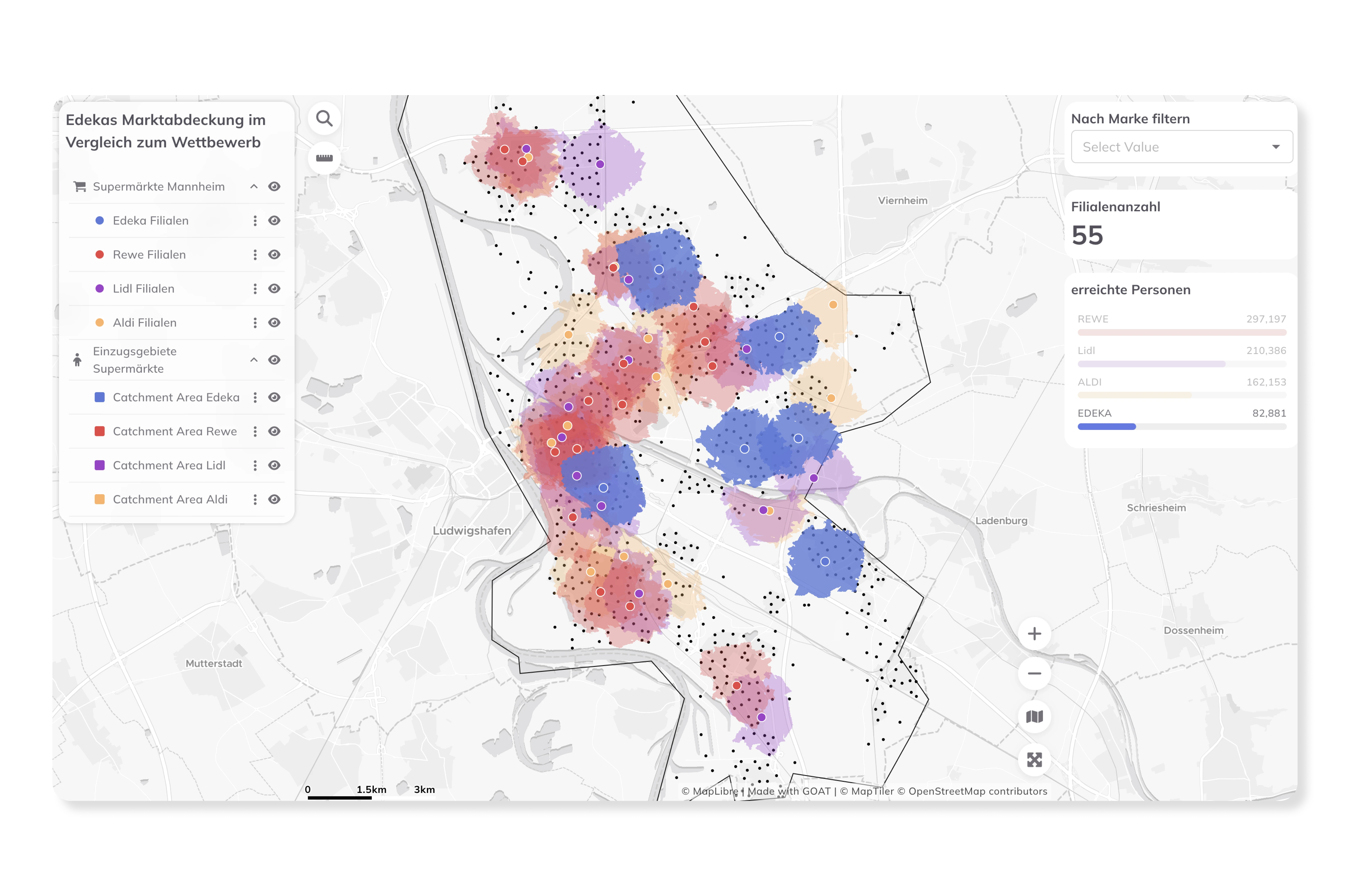 Branch Network Planning: Market Coverage and Site Selection