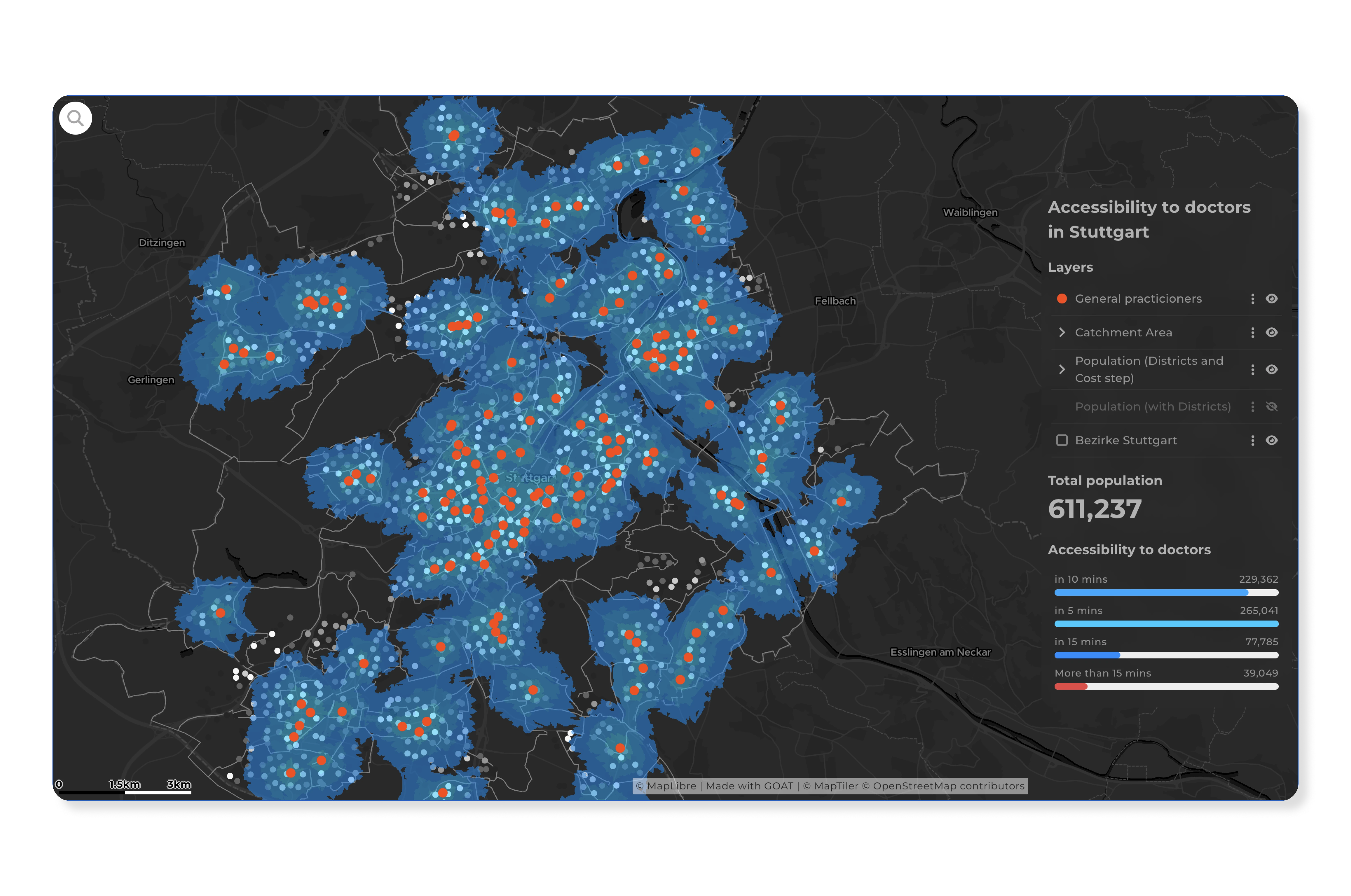 How Easily Can Stuttgart Residents Reach a Doctor?