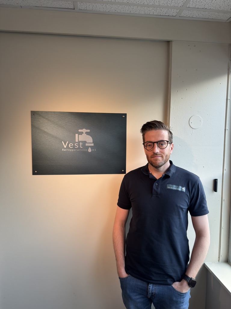 Daniel Castell, prosjektleder i Vest Rørleggerservice AS