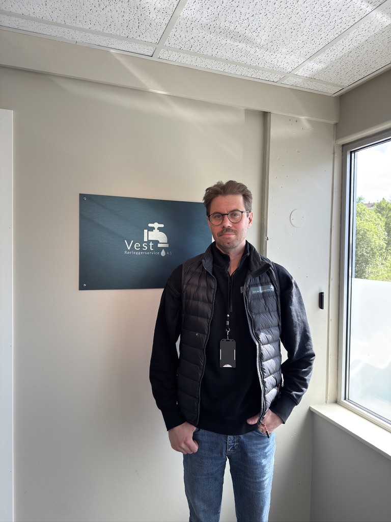 Stian Helvik Tangedahl, prosjektleder i Vest Rørleggerservice AS