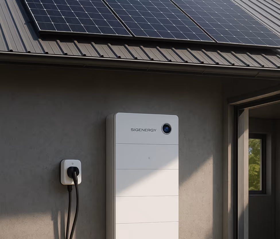 Thuisbatterij gekoppeld aan zonnepanelen