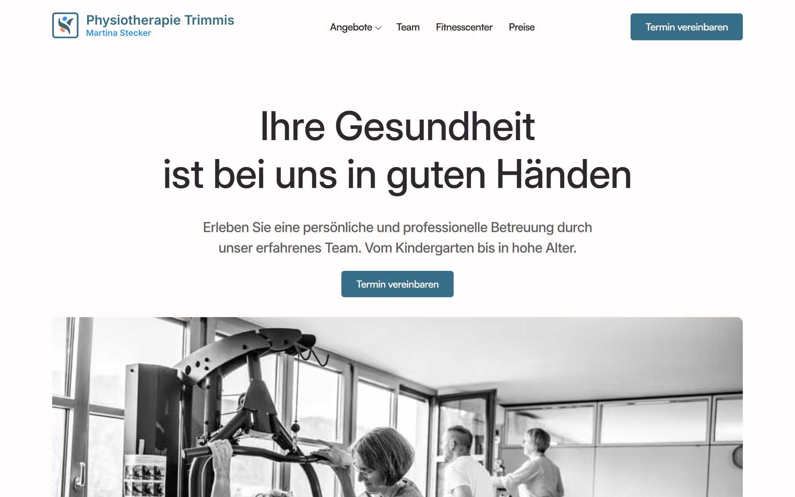 Website-Referenz Physiotherapie Trimmis