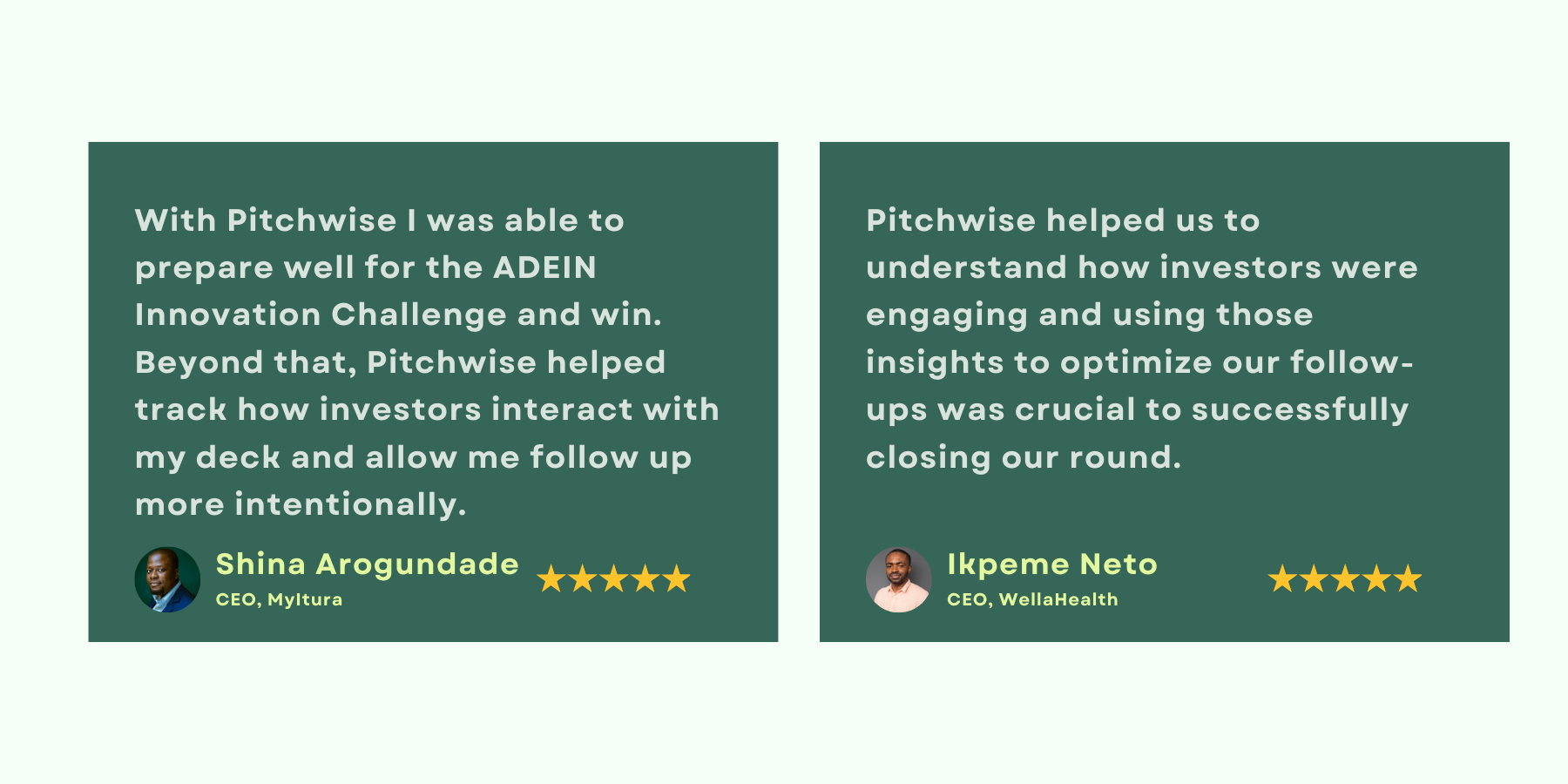 Meet Pitchwise: A Fundraising and Diligence Platform Built for the Way Founders Actually Raise - Ikpeme Neto WellaHealth, Arogundade Shina MyItura