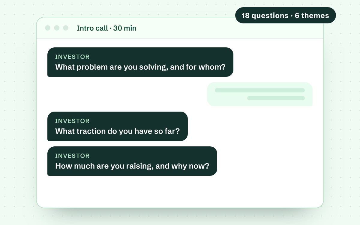 18 Questions Investors Ask on Intro Calls (& How to Answer)