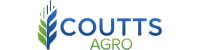 Coutts Agro company logo with green and blue stylized leaf design.