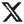 A stylized black X symbol with thin lines on a white background.