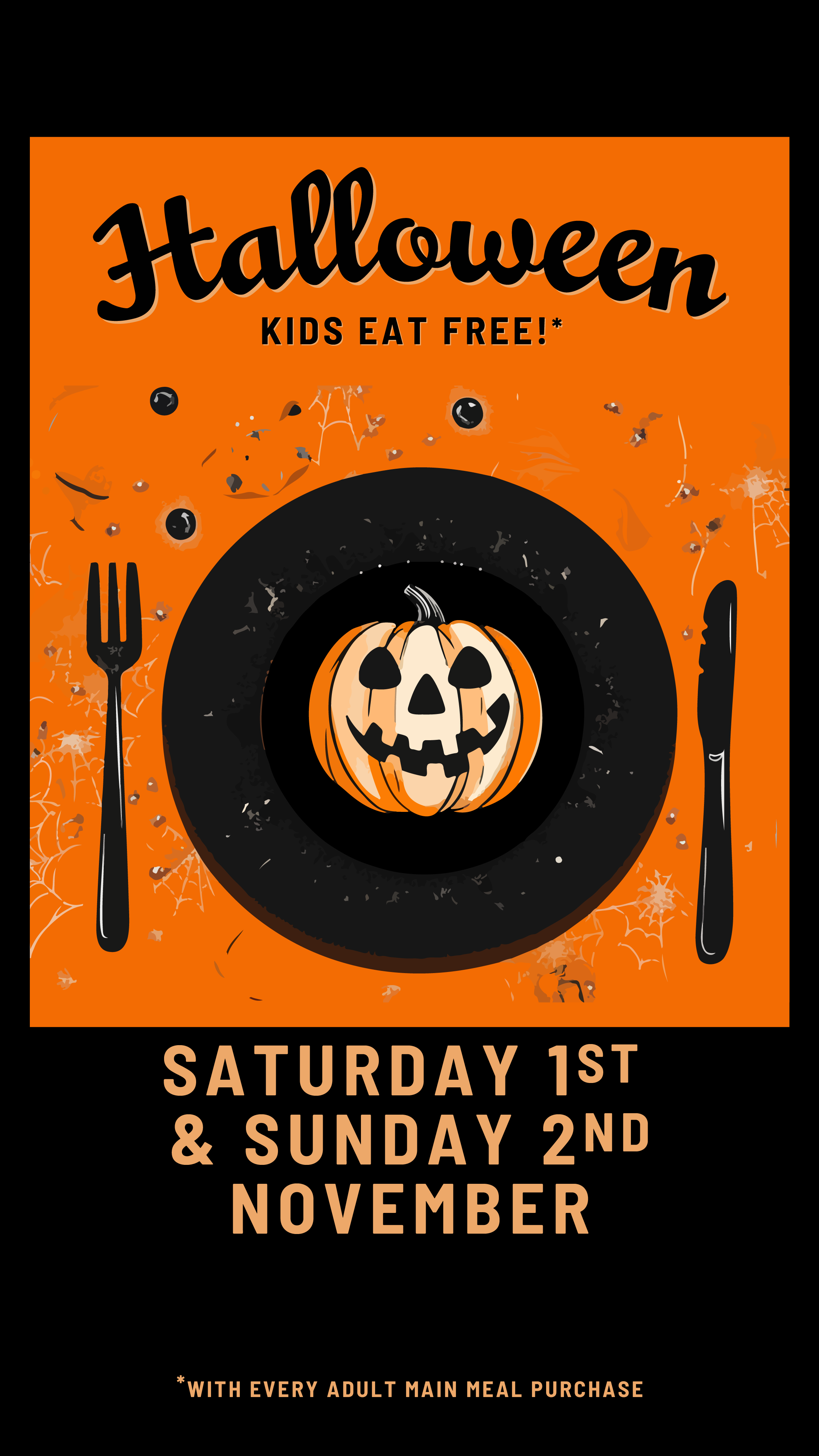 Halloween Kids Eat free