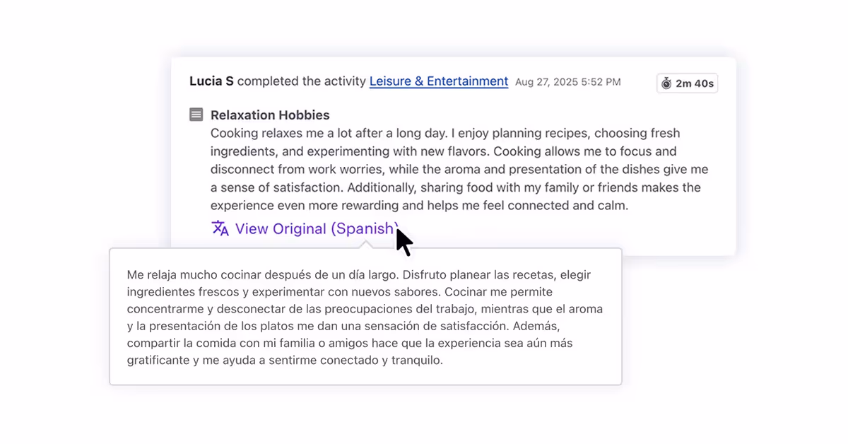 Automatic translation in action