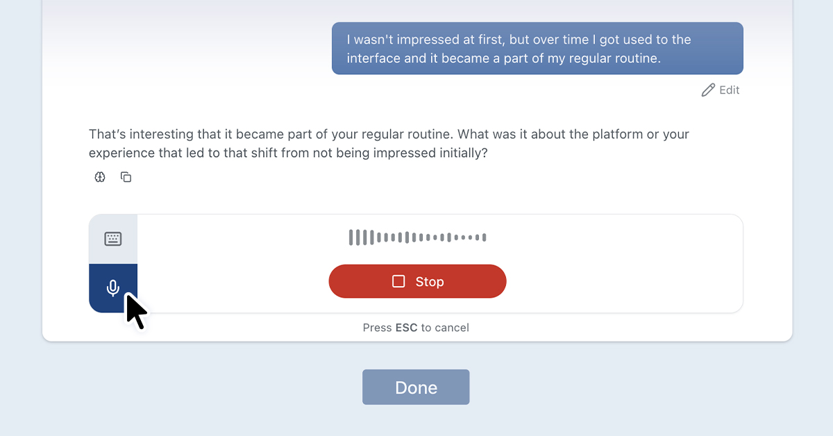 Introducing Talk Mode and Edit Last Post in Conversation Tasks