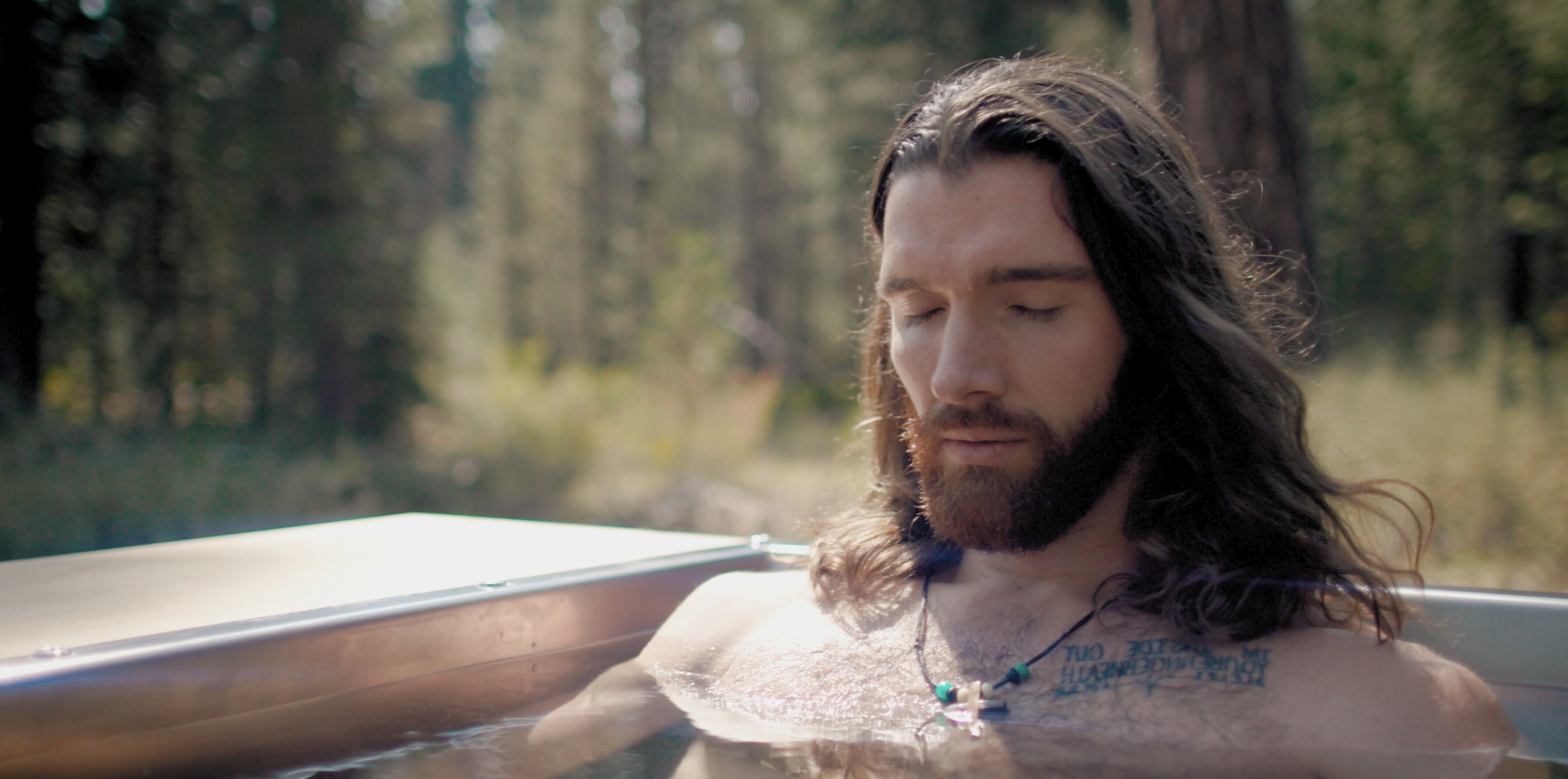 Still from the Blue Cube Ice Baths commercial by Reverb Films