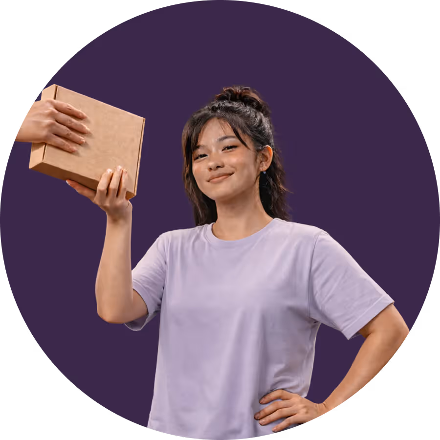 Circular decorative element for Zoey how it works section