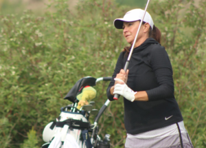 Regina’s Kim Walker and Kenosee’s Rick Hallberg in front at the Saskatchewan Senior Golf Championships