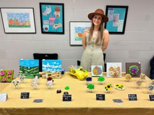 Ashley Berezowski creates art with paintbrushes and palette knives