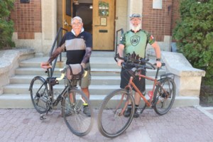 Biking duo visits Yorkton military reserve