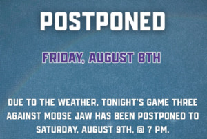 WCBL Playoffs: Game 3 of series between Saskatoon and Moose Jaw postponed until Saturday night