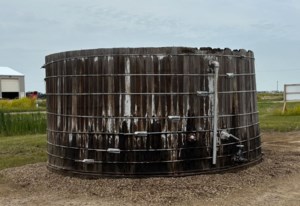 Example of iconic water tank on display in Carlyle