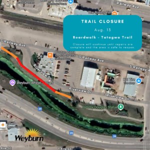 Boardwalk section of Tatagwa Trail closed for repairs