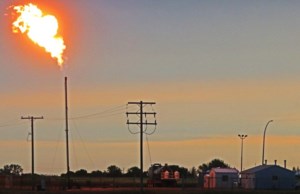 Gas flaring near Rosetown Dec. 15