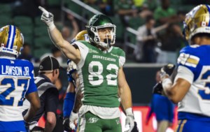 ‘I’ve probably watched them 200 times’: Riders’ Joe Robustelli looks back on huge plays in Labour Day Classic