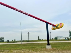 Big curling brush goes up in Whitewood