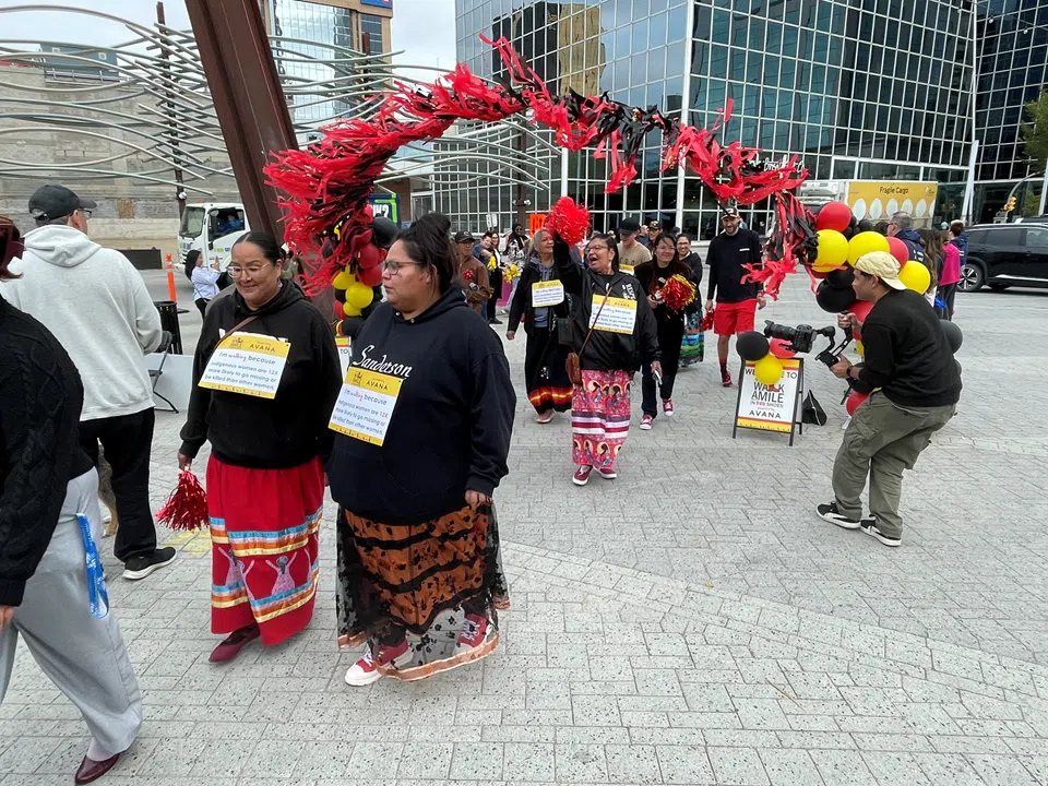 Walking a mile in red shoes drives awareness of gender-based violence
