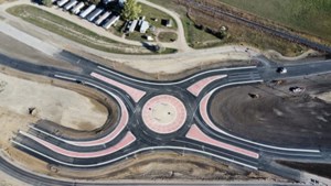 Roundabout at Weyburn in the home stretch